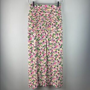 H&M Floral Ruched Pencil Skirt Size 2